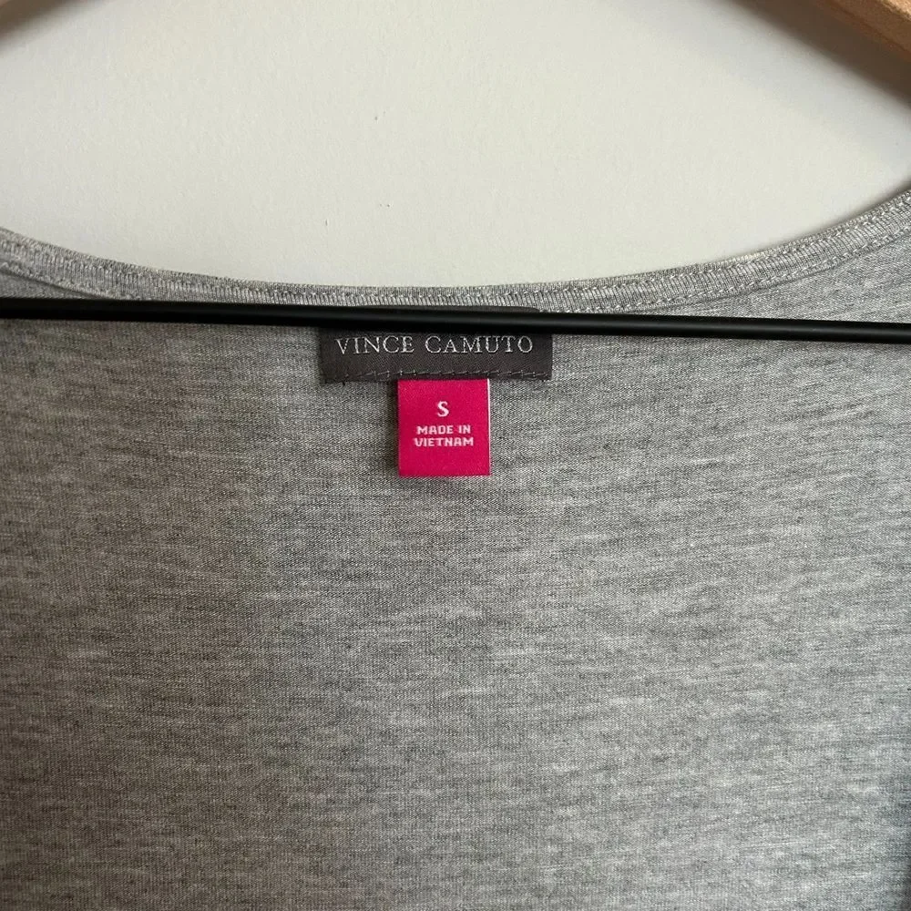 Vince Waterfall Drape Heather Grey Cardigan